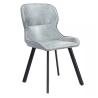 Buy cheap ISO9001 Grey Upholstered Faux Leather Dining Chairs Wear Resistant from wholesalers