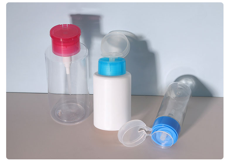 100ml 150ml 300ml PET Plastic Bottles Customized Nail Polish Remover Bottle For Makeup Tools