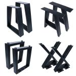 Triangle Bracket Glass Side Steel Dining Coffee Table Legs Wrought Iron Metal