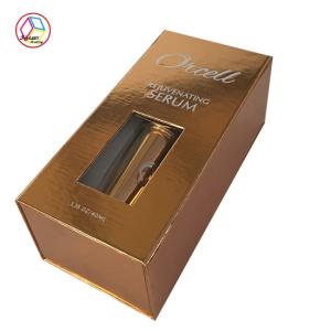 Quality Boutique Makeup Packaging Boxes Gold Color Plastic Insert OEM Service wholesale