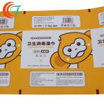 Wet Wipes Printed Packaging Film 80mic Metallized Polyester Film Cleaning Wipes