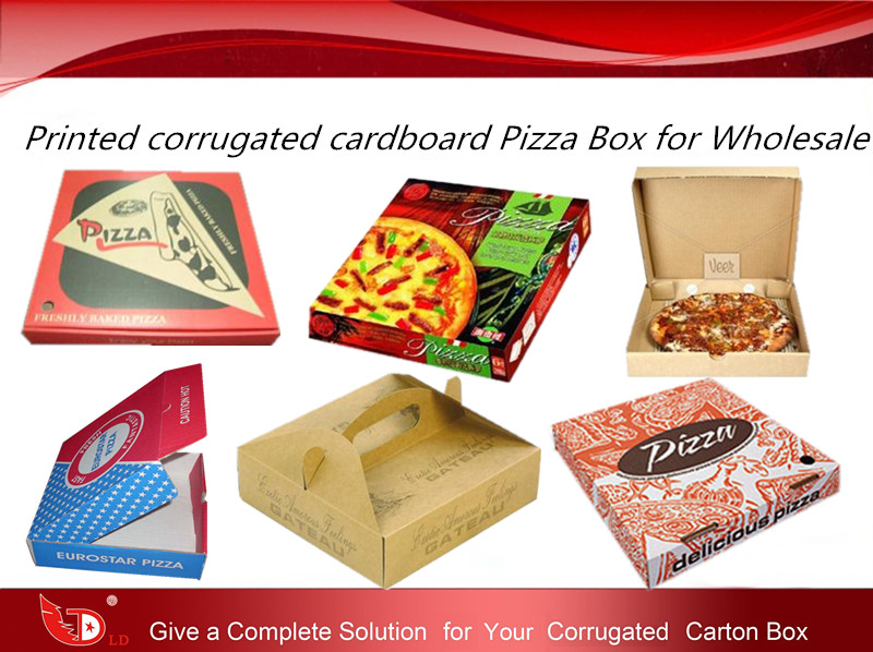 Printed Corrugated Cardboard Pizza Box for Wholesale