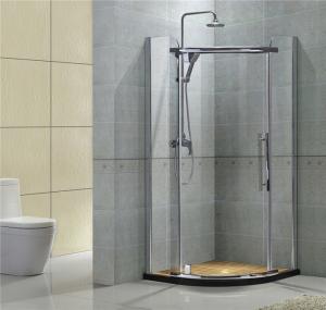 Quality Round Corner Stainless Pivot Shower Enclosures 8MM Clear Nano Tempered Glass For Apartment wholesale