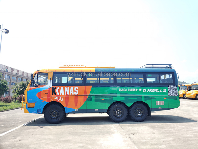 30 Seater High Repurchase Dongfeng 6X6 Off Road Bus with 4 6L Engine Capacity
