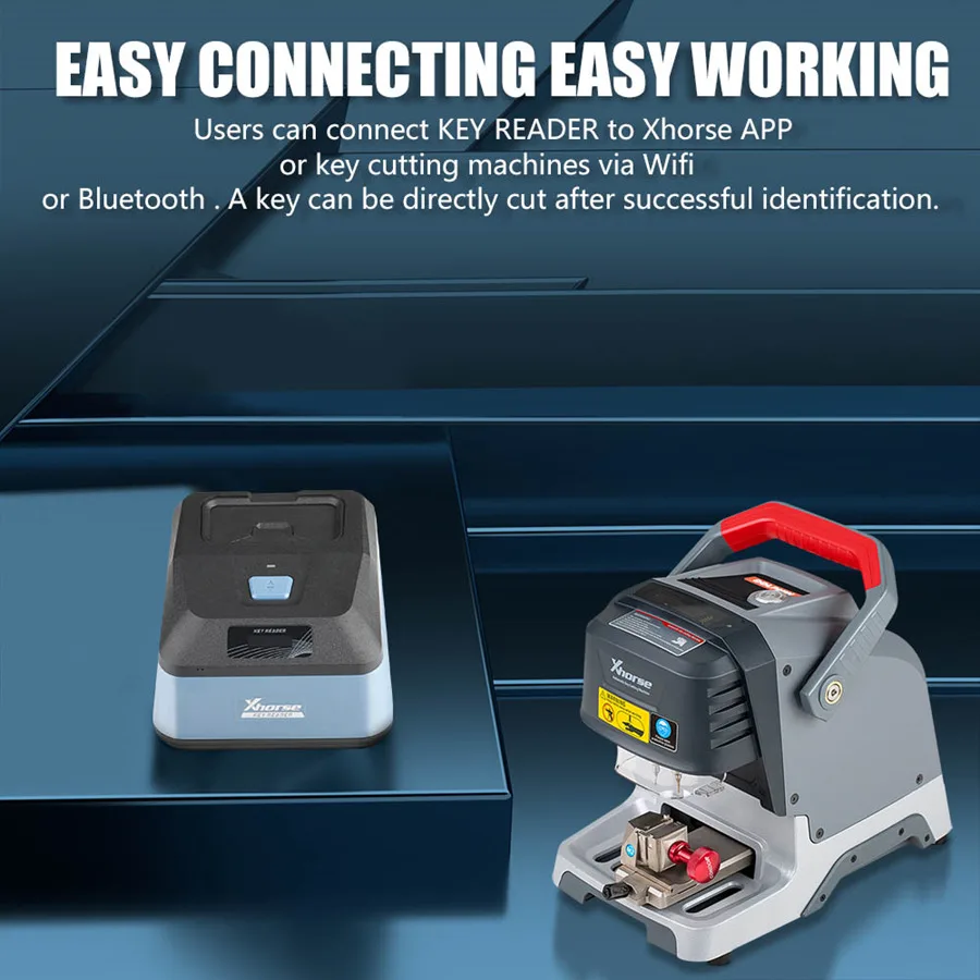 Xhorse Dolphin XP005 Key Cutting Machine V1.7.0 Works on Phone Application Via Bluetooth compatible