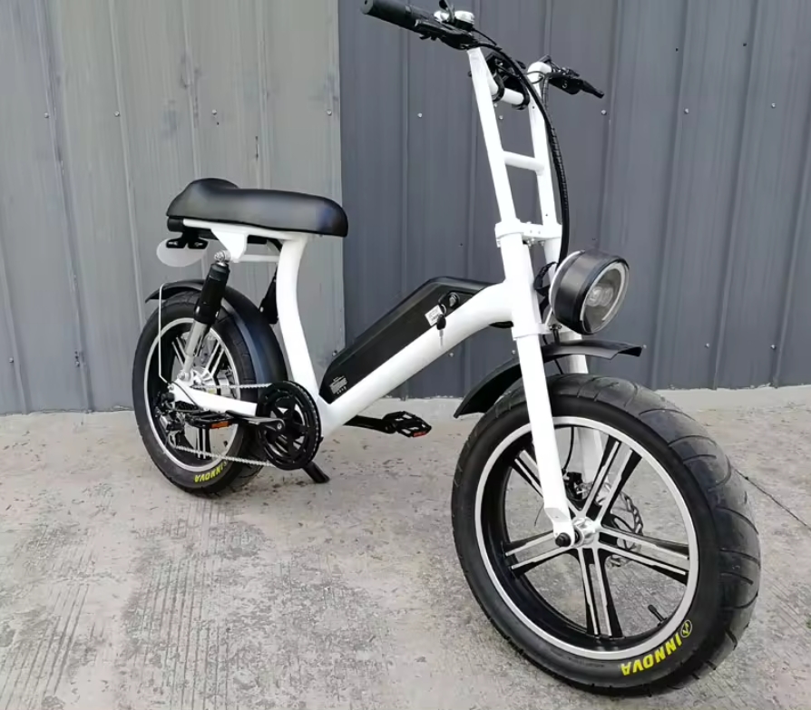 20 Inch Step Thru Fat Tire Electric City Bike Full Suspension 48V 500W 750W Electric Bicycle Electric Fat Bike