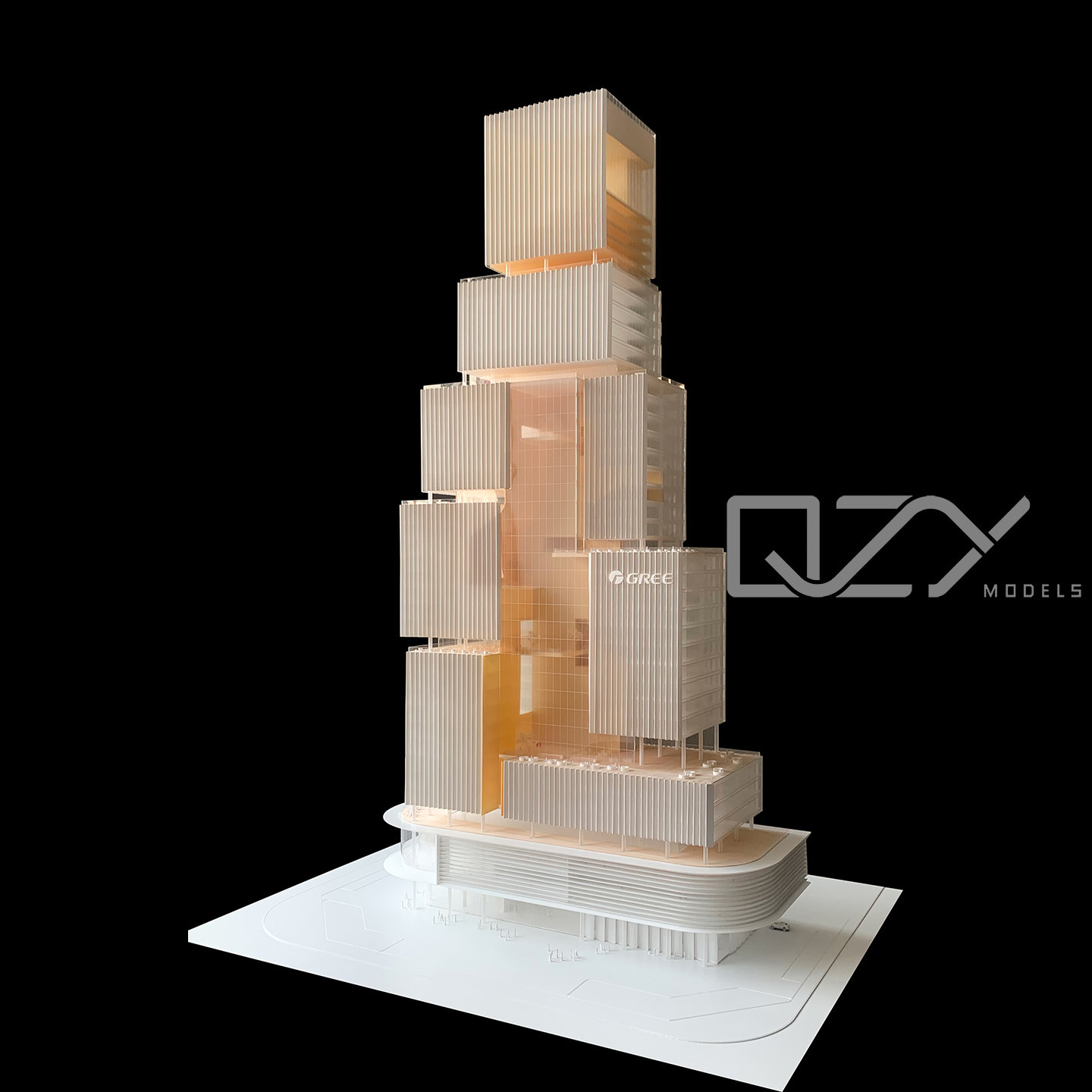 Architectural Scale Models SZAD 1/200 Gree Headquaters Building Model