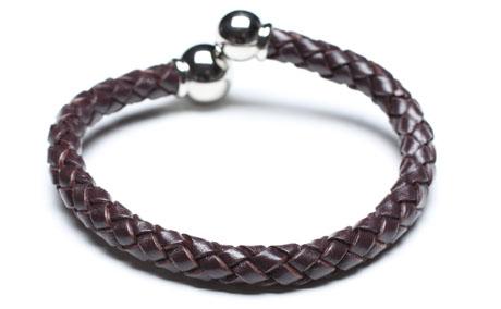 Leather Bracelet, Stainless Steel Clasp