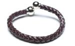 Leather Bracelet, Stainless Steel Clasp