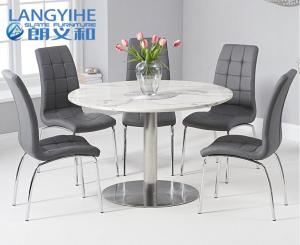 Quality White Oem Odm Circle Marble Dining Table 120cm wholesale