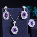 Fashion Women Wedding Necklaces Sets Vintage Collar Rhinestone Crystal Choker