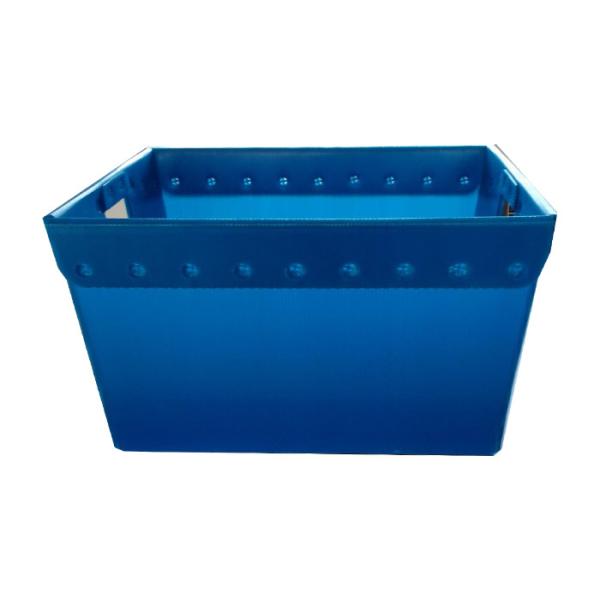 Cheap Blue Polypropylene Mail Tote 4mm Corrugated Plastic With Steel Strap for sale