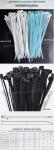 Heat Stabilized Plastic Cable Tie Strap Nylon 66 100mm x 2.5 (18 LBS), 130°C