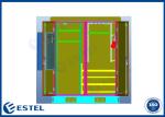 RAL7035 1800 * 1400 * 800mm Outdoor Electrical Cabinet