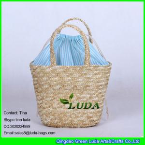 Quality LUDA small kids' wheat straw beach tote bags wholesale