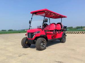 Quality Six Seater Bright Pink Electric Off Road Luxury Golf Cart Lithium Battery Supports Customized Color And LOGO wholesale
