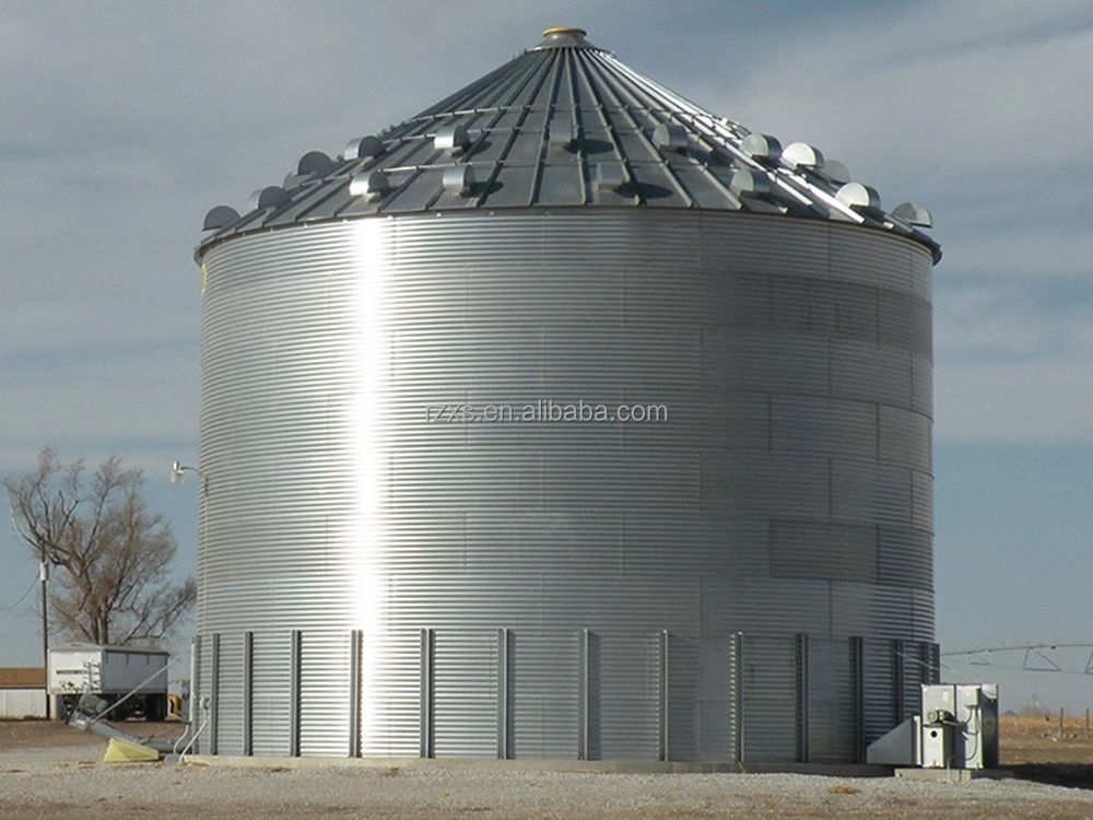 3000 ton 4000 t capacity galvanized metal steel complete equipment wheat grain silo