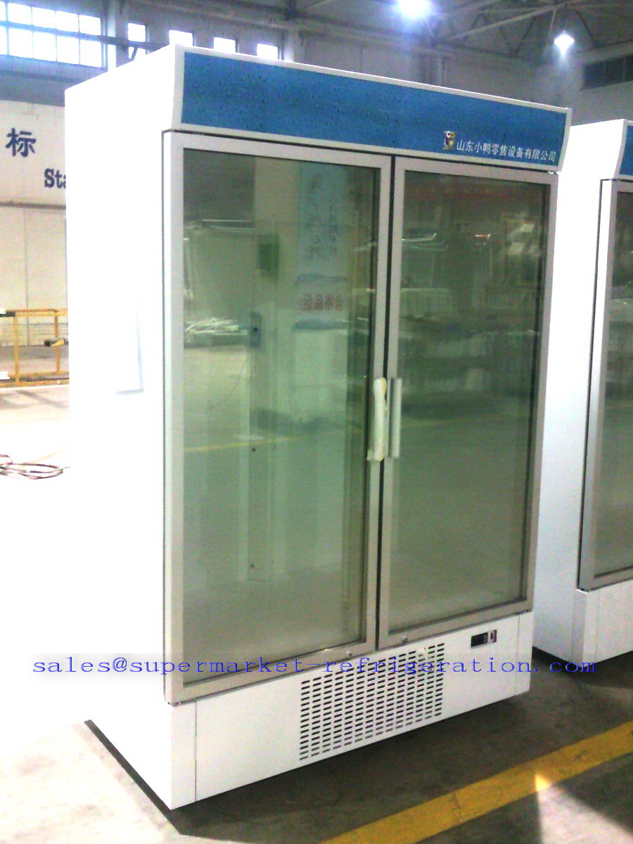 Supermarket refrigerated glass door beverage showcase - Fresh Meadows