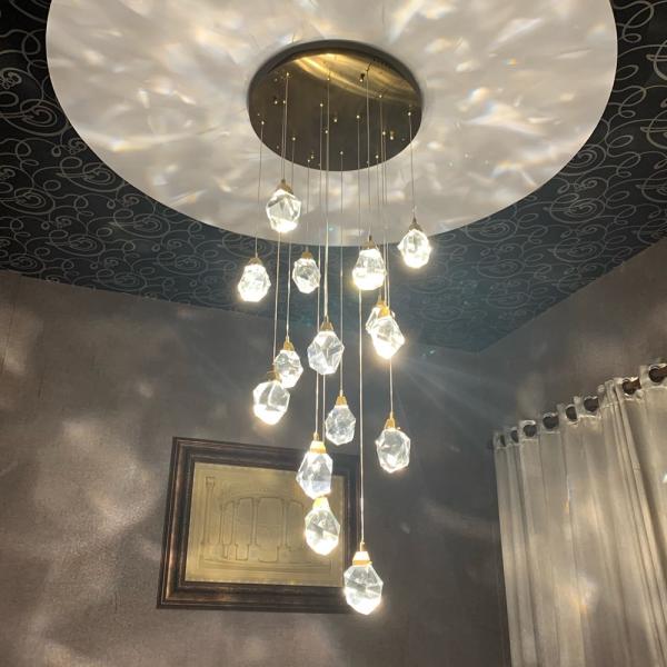 Modern diamond crystal pendant lights living dining room bedroom kitchen indoor