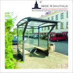 Stainless Steel 2719mm Height 85% Bus Stop Shelter