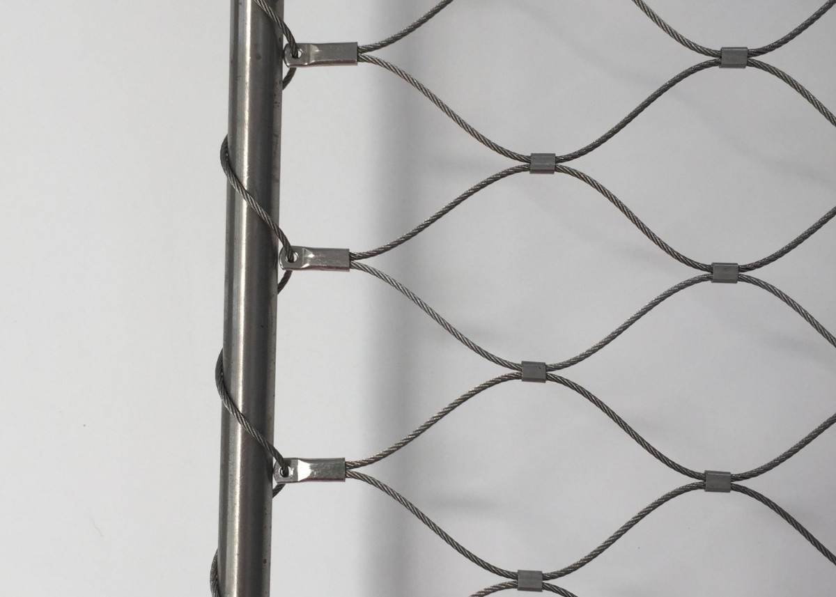 316 Rope Net Fence With 1.2mm Wire Stainless Steel Cable Mesh