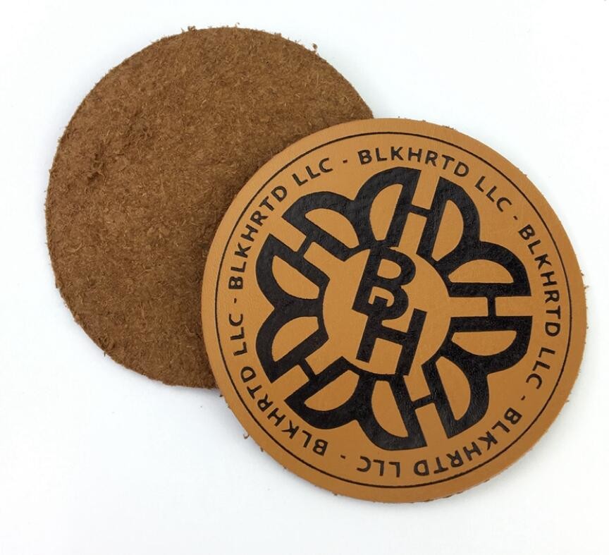 Heat Press Logo Embossed Leather Patch Washable Faux Leather Labels