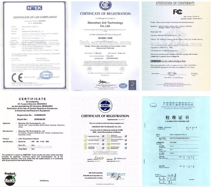 Used spectrophotometer car paint color test equipment 3nh TS7036 with color quality software