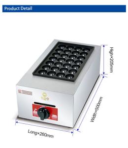 Quality Commercial LPG Gas Quail Egg Grill Lightweight 6.6kg Cooking Equipment For Professional Kitchen wholesale