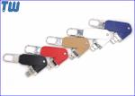 360 Degree Swivel Leather 4GB USB Flash Drive Metal Buckle Design