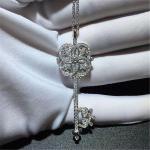 full diamonds key necklace 18kt gold with white gold or yellow gold