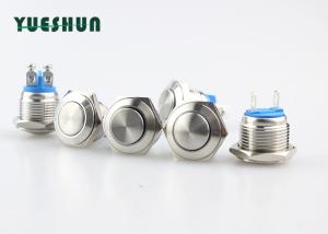 Quality 16mm Normal Closed Momentary Push Button Stainless Steel / Nickel Plated Brass Material wholesale
