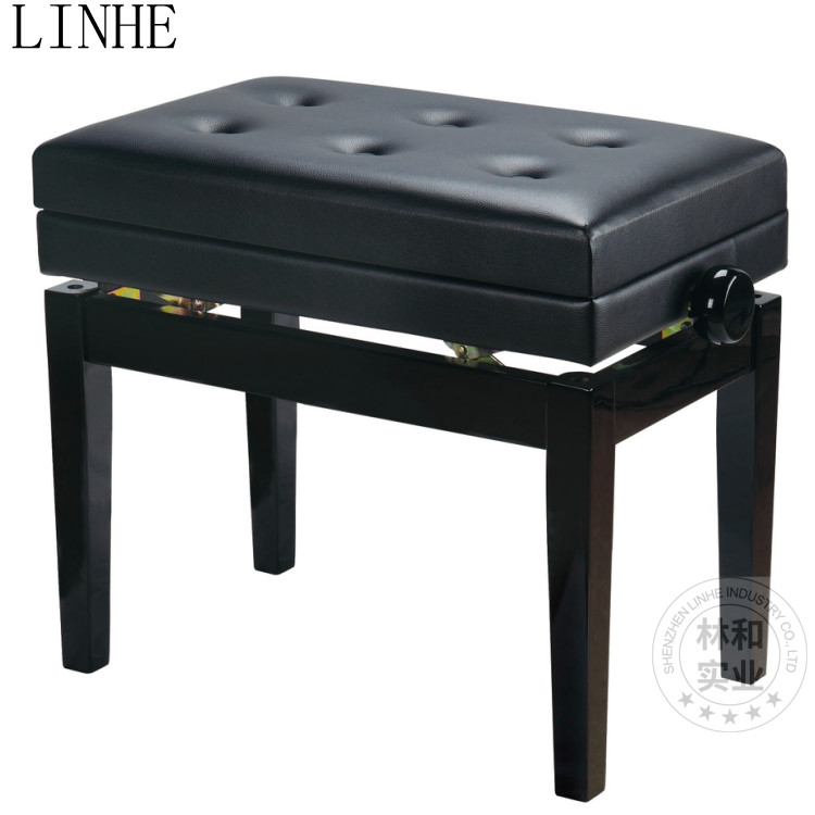 EASTONY Padded wooden Artist piano bench The net size and height of the single lifting stool with box can be adjusted