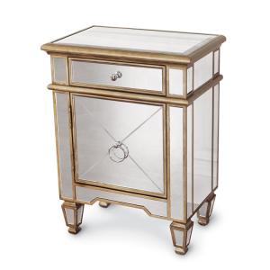 Quality MDF Mirrored Hotel Bedside Table wholesale