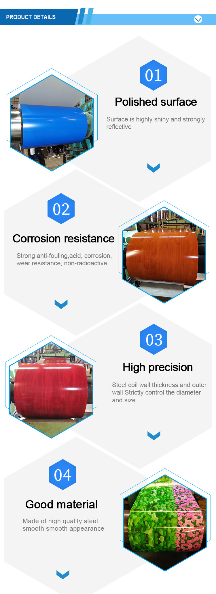 PPGL Ppgi Prepainted Galvanized Steel Coil/Sheet Blue Colored Cold Rolled