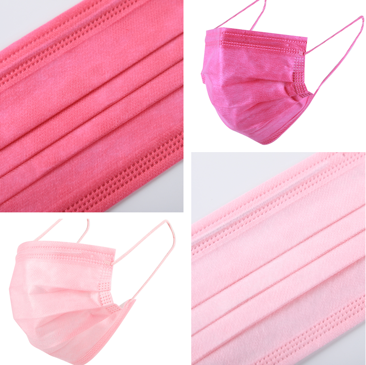 4ply Pure Color Disposable Medical Face Mask Non woven SBPP Fabric Disposable Face Mask