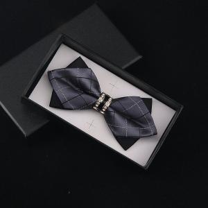 Quality Men's Bowtie Necktie Handkerchief Clip Set Ideal for Weddings and Special Occasions wholesale