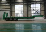 4mm Antiskid Plate Heavy Haul Trailer For Transport Cranes / Bulldozers