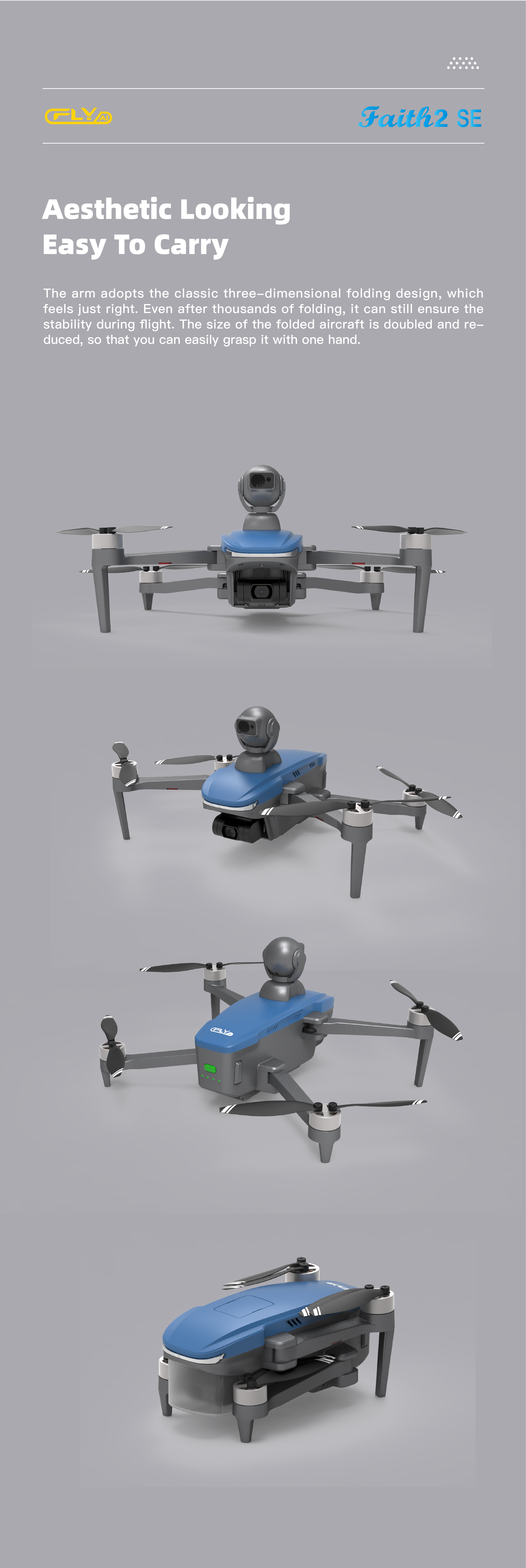 186*58*112 mm C-fly Faith 2 Se 3km Dual 4k Camera Hd Drones Brushless Radio Control Gps Obstacle Avoidance Professional Drone