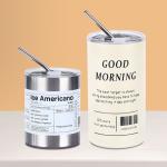 Creative Iced Americano Insulated Tumbler Coffee Cup , Stainless Steel Tumbler