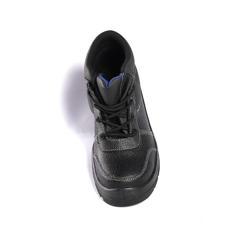 Safety Boot Shoes Embossed Genuine First Layer Cow Leather Men'S Footwear Work Boots