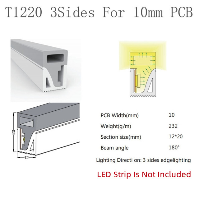 Colorful Separation Cuttable Neon LED Strip Light with 5V 12V 24V AC220V Power Supply