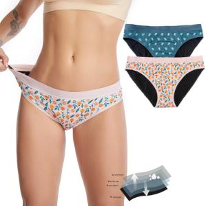 Quality Sustainable Period Panties For Teenagers Cotton Breathable High Absorbent 4 Layers wholesale