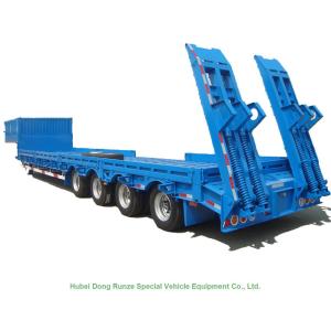 Quality Heavy Duty Gooseneck 4 Axle Lowboy Trailers 80 - 90 ton wholesale