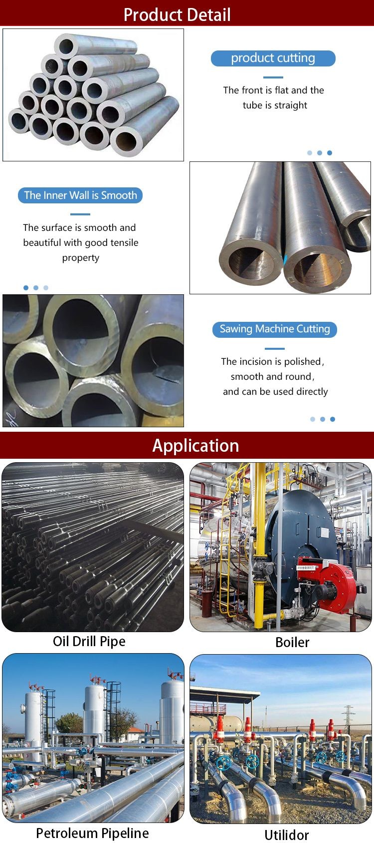 API EMT Carbon Steel Tubes 6mm-610mm 6mm-600mm ASTM A53 A106Gr.B