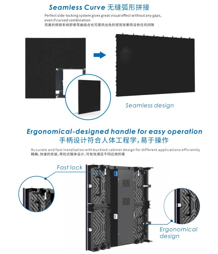 Die Casting Rental Led Display Screen Indoor Lightweight 1000 nits