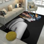 3D Portrait Living Room Area Rug Crystal Velvet Indian Style Carpet