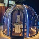 PC Aluminium Material Bubble Tent House 2.8m Height Dome Tent For Outdoor