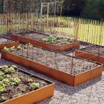 OEM Bottomless Corten Steel Planter Metal Raised Vegetable Beds