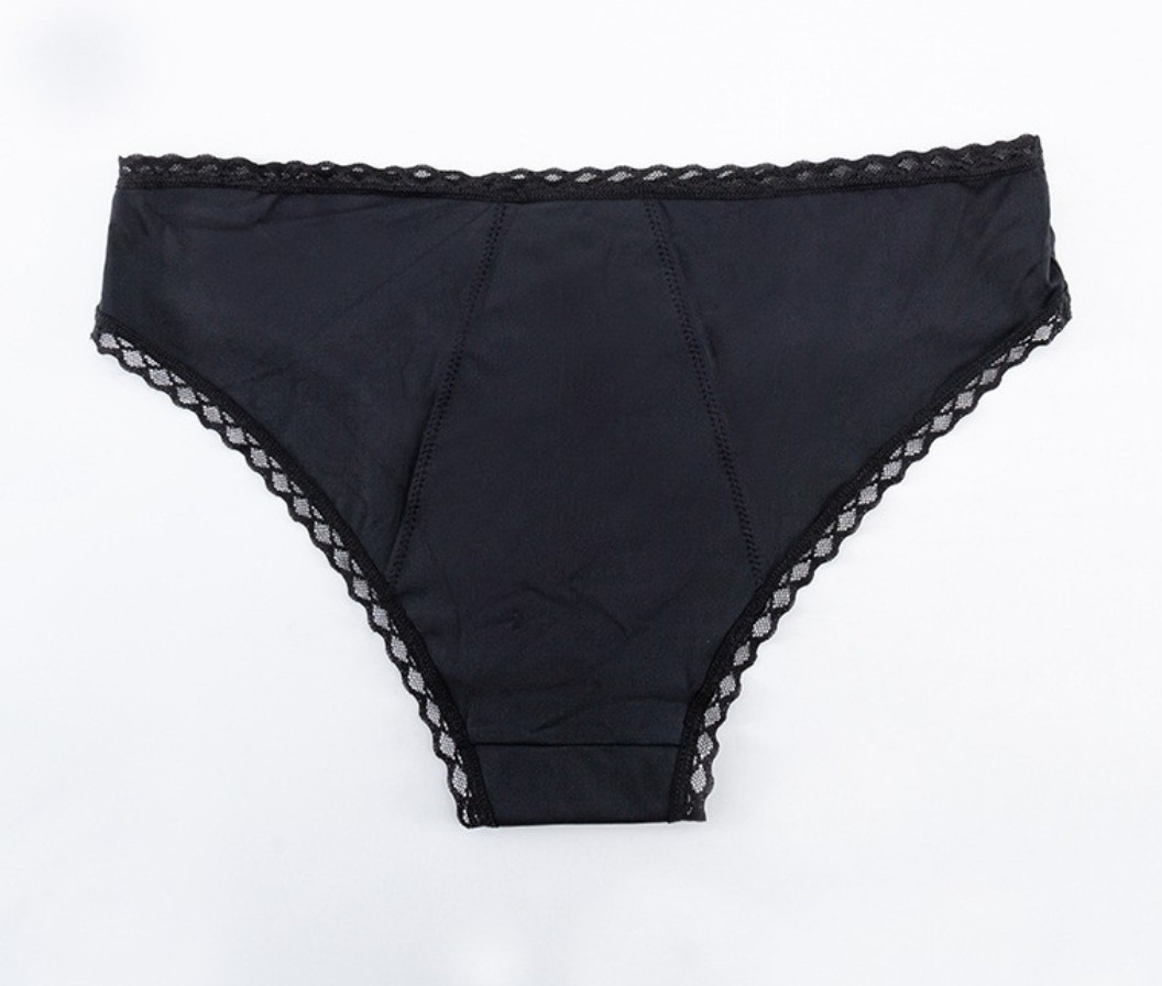 Plus Size Leakproof 4 Layer High Absorbency Menstrual Briefs Lace Period Panties Resusable Cotton Period Underwear