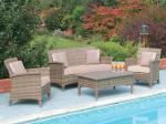 4pcs PE cane pool furntiure